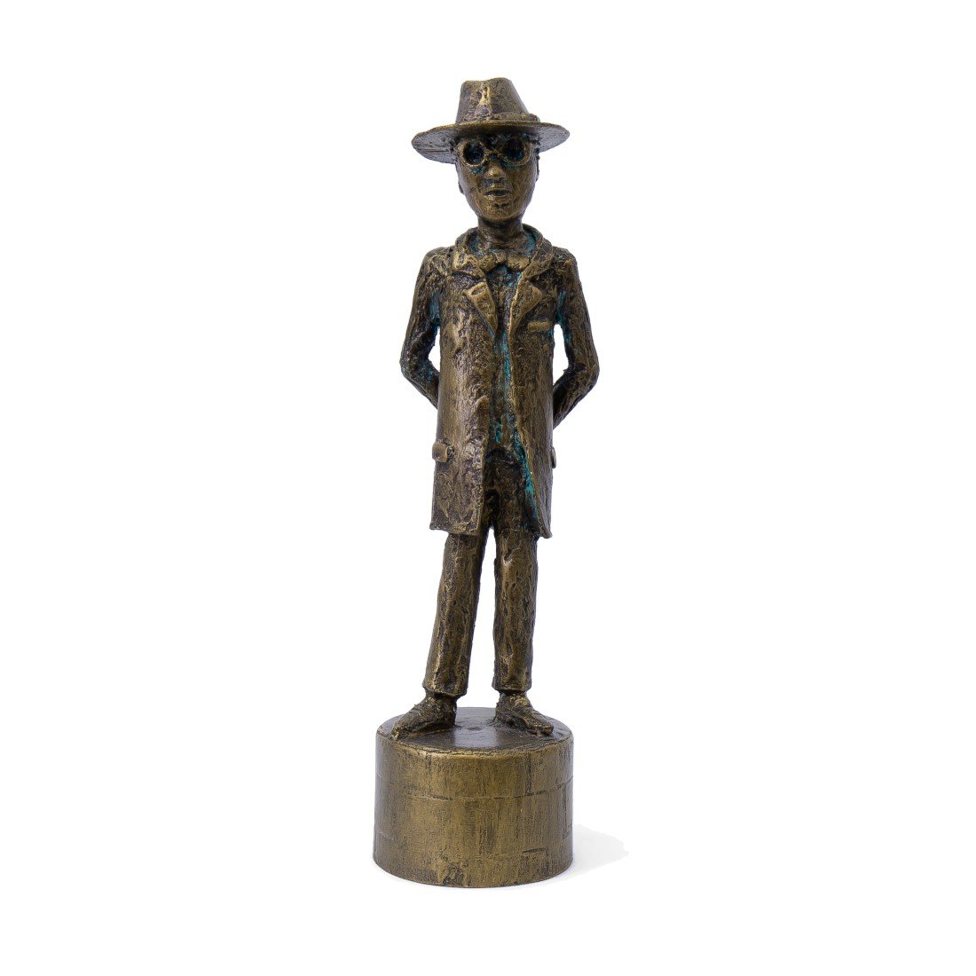 Oliveira Fernando Pessoa Sculpture Aged bronze