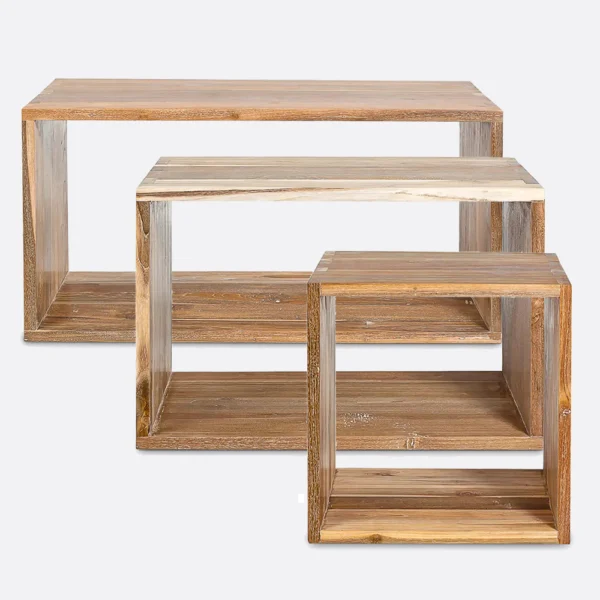 Solid Teak Wood Shelf Boxes wall shelf furniture shop buy algarve