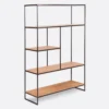 Natural teak wood shelving rack furniture algarve shop buy