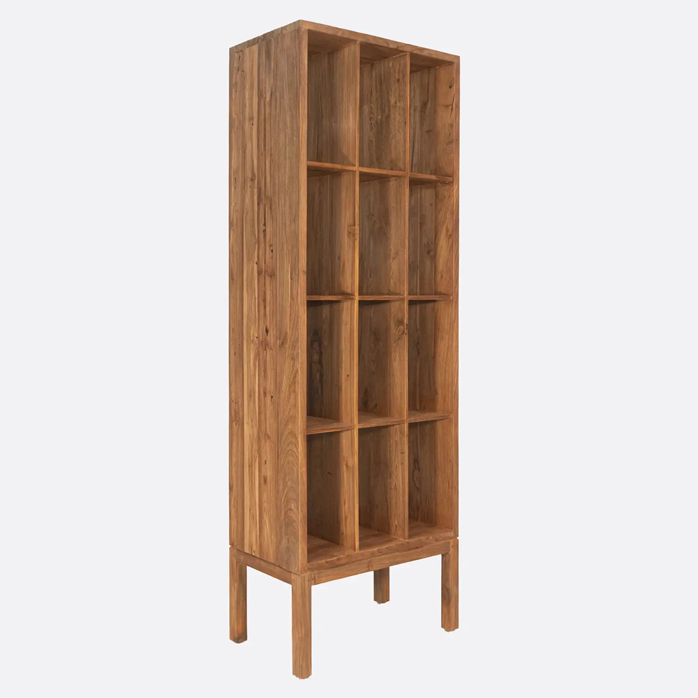 Natural Teak Display Cabinet / Bookcase with Rustic Finish furniture algarve shop buy