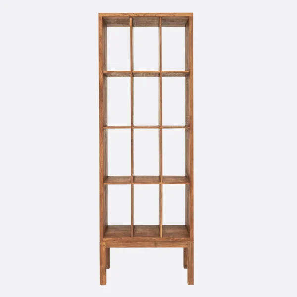 Natural Teak Display Cabinet / Bookcase with Rustic Finish furniture algarve shop buy