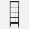 Black Teak Display Cabinet / Bookcase with Rustic Finish furniture algarve shop buy