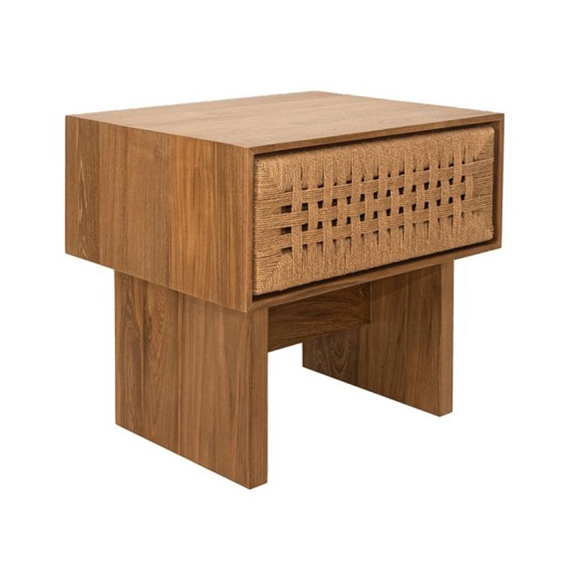 teak wood bedside table, drawer, solid, modern, rustic, nightstand, furniture, bedroom, algarve, oliveira, shop, buy
