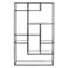 abstract style black metal and tempered glass display rack shelves bookcase furniture algarve shop buy