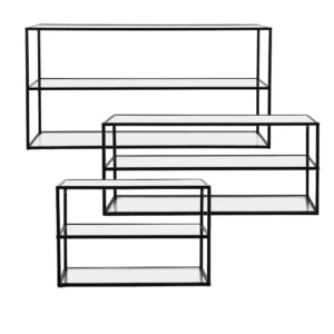 Abstract Black Metal and Metal shelving rack furniture algarve shop buy