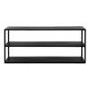 Contemporary Black Wood and Metal shelving rack furniture algarve shop buy
