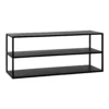 Contemporary Black Wood and Metal shelving rack furniture algarve shop buy