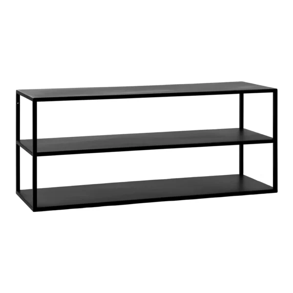 Contemporary Black Wood and Metal shelving rack furniture algarve shop buy