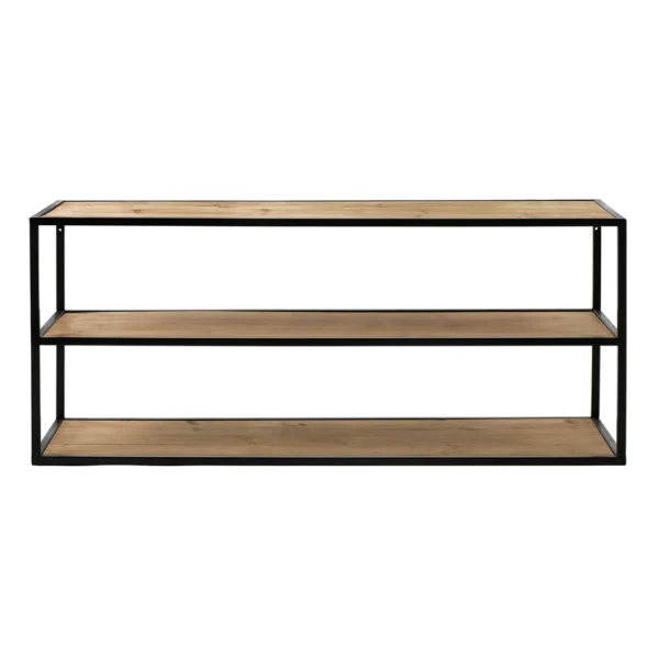 Contemporary Natural Wood and Metal shelving rack furniture algarve shop buy