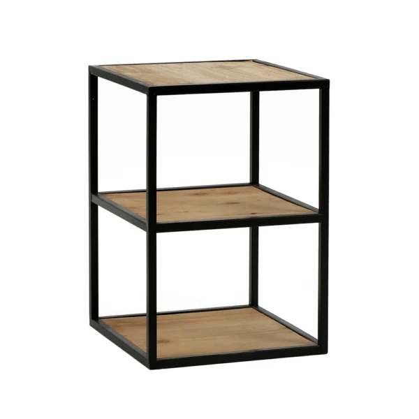 Contemporary Natural Wood and Metal shelving rack furniture algarve shop buy