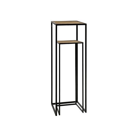 Mini Wood and Metal x2 Nest Console Tables by Oliveira Algarve