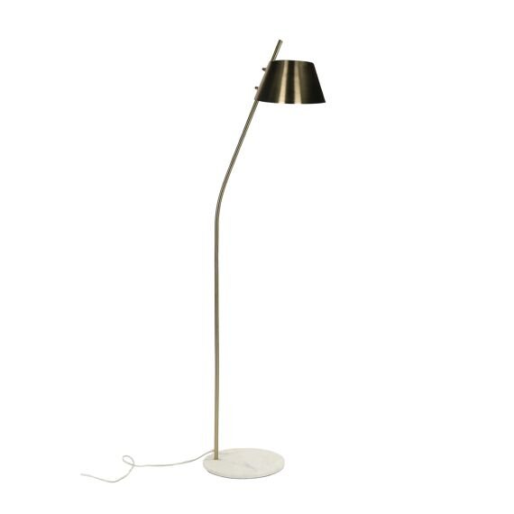 Brass Bent Metal Floor Lamp by Oliveira Algarve