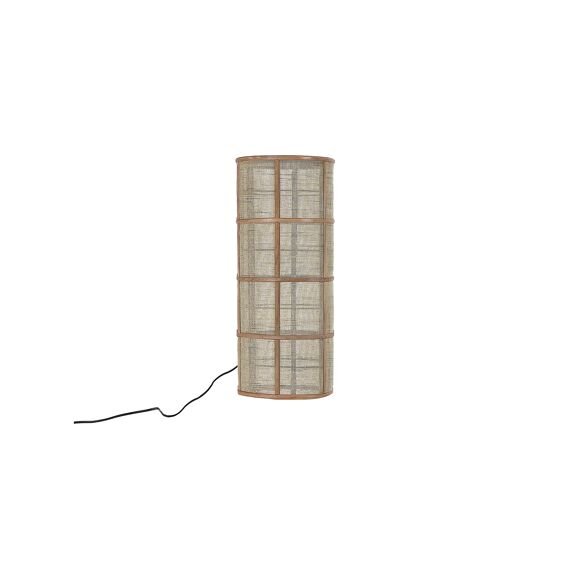 Small Cylinder Linen Floor Lamp by Oliveira Algarve