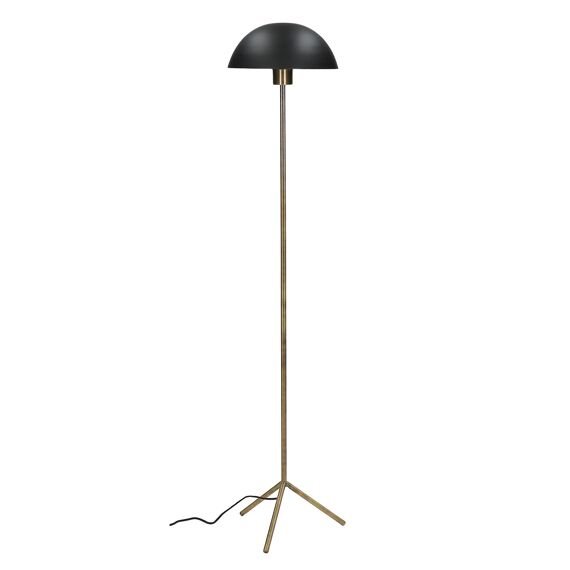 Old-Fashioned Black Semi-Circle Floor Lamp by Oliveira Algarve