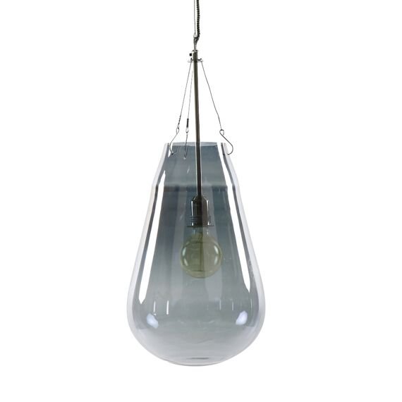 Blackened Glass Bulb Hanging Light by Oliveira Algarve