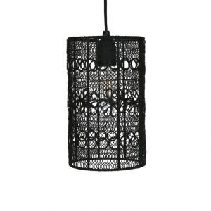 Art Deco Black Weave Small Hanging Lamp by Oliveira Algarve