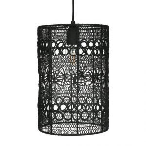 Art Deco Black Weave Hanging Lamp by Oliveira Algarve