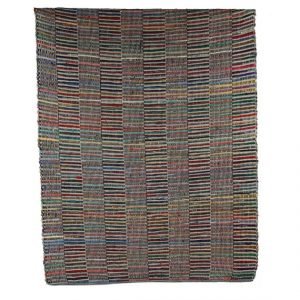 Multi-Colour Jute and Cotton Rug by Oliveira Algarve