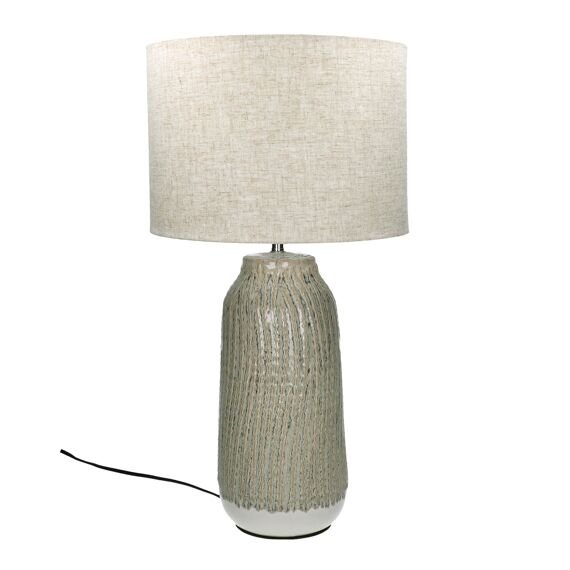 Long White Bubble Ceramic Table Lamp by Oliveira Algarve