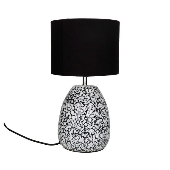 Small Black and White Pebble Table Lamp by Oliveira Algarve