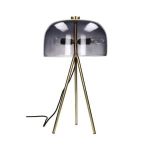 Smokey Lavender Glass Table Lamp by Oliveira Algarve