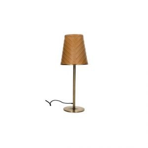 Leather and Metal Carmel Table Lamp by Oliveira Algarve