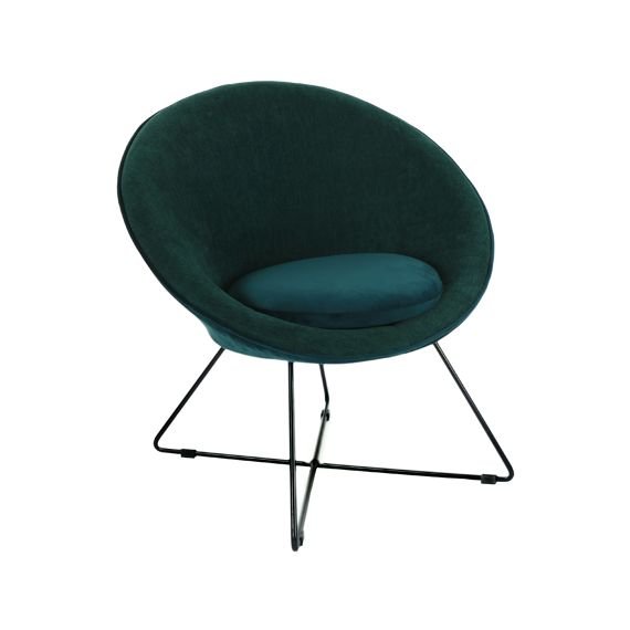 Teal Velvet Easy Chair by Oliveira