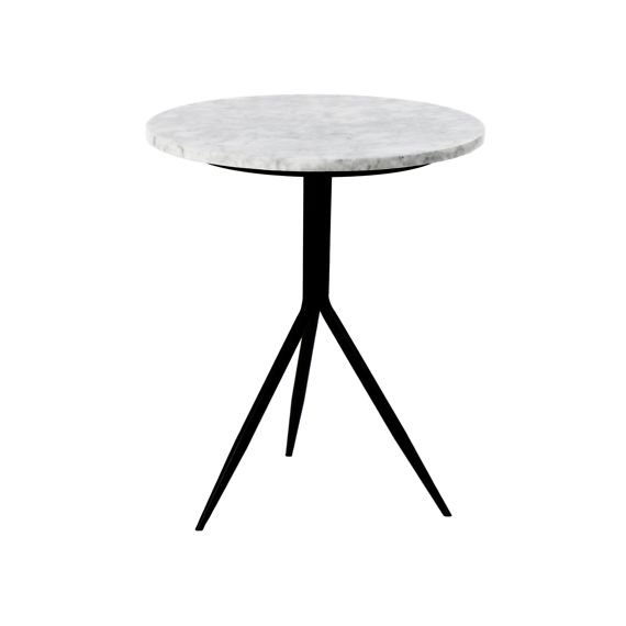 White Marble Side Table by Oliveira Algarve