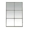 Dark Grey Patina Metal Panel Mirror furniture algarve shop