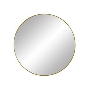 30 cm Round Golden Metal Mirror by Oliveira