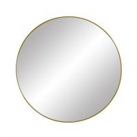 50 cm Round Golden Metal Mirror by Oliveira