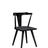 Black Mango Wood Dining Chair by Oliveira