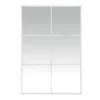 aged patina white panel mirror rustic furniture algarve shop