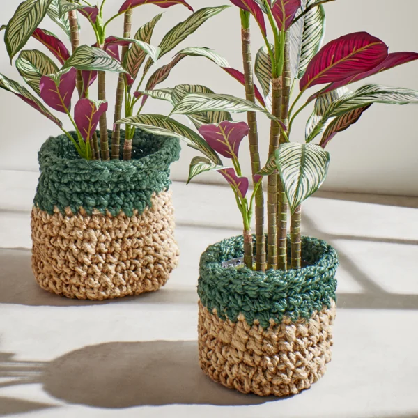 jute basket baskets natural seagrass plant pot furniture algarve