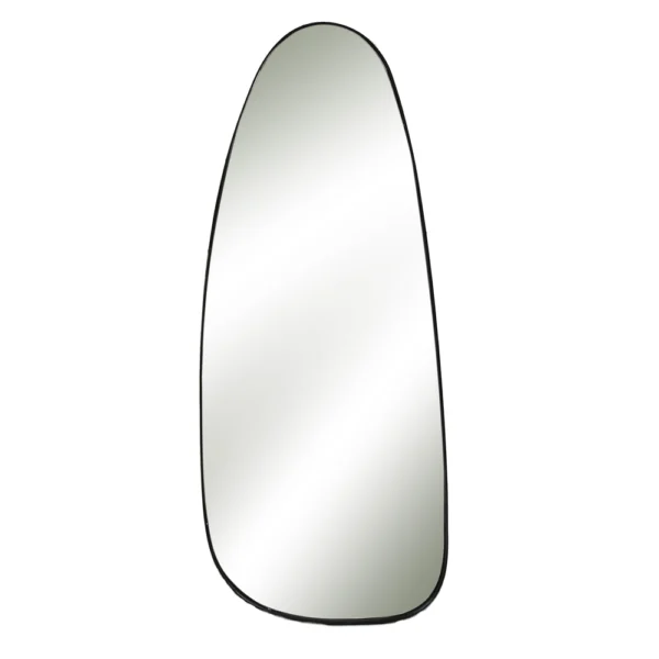 organic shape black metal frame mirror tall oval furniture shop algarve