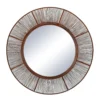 wire frame mirror round rust colour furniture algarve shop