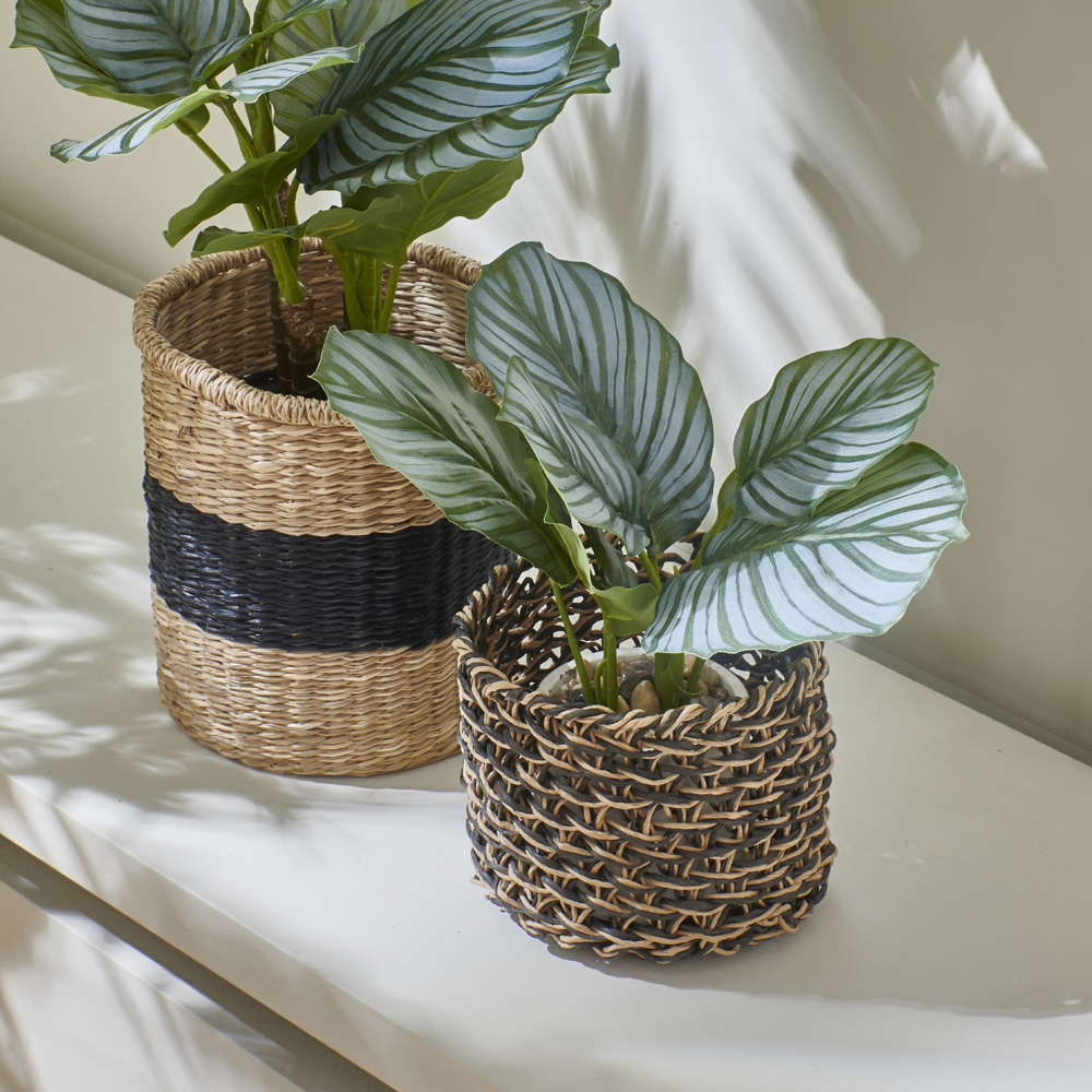 twisted paper chord baskets plant pots furniture algarve shop