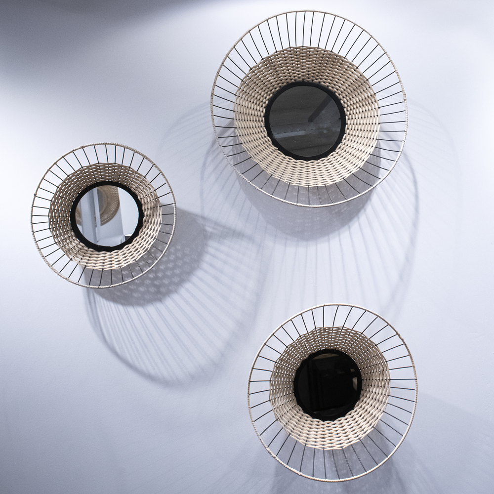 rattan and wire frame metal mirror furniture shop algarve