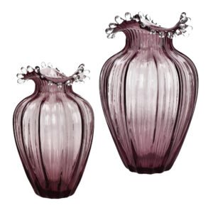 Water droplet glass vase hand craved lavender furniture algarve shop buy