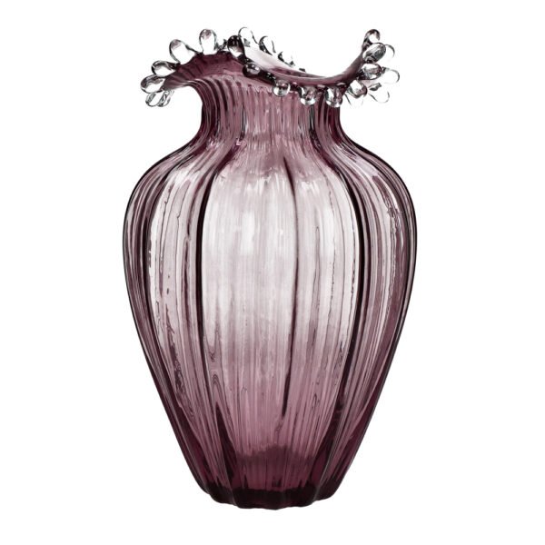 Water droplet glass vase hand craved lavender furniture algarve shop buy