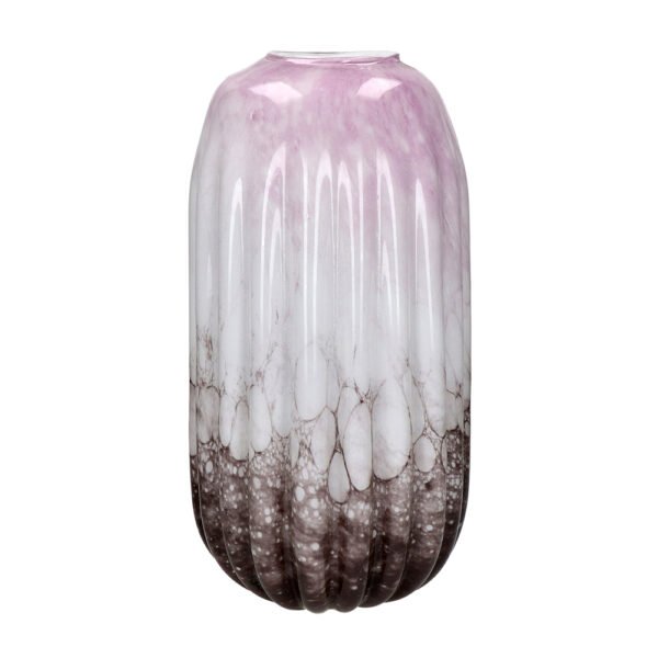 Mottled Pink glass vase hand craved lavender furniture algarve shop buy