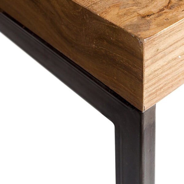 console table with solid slab top