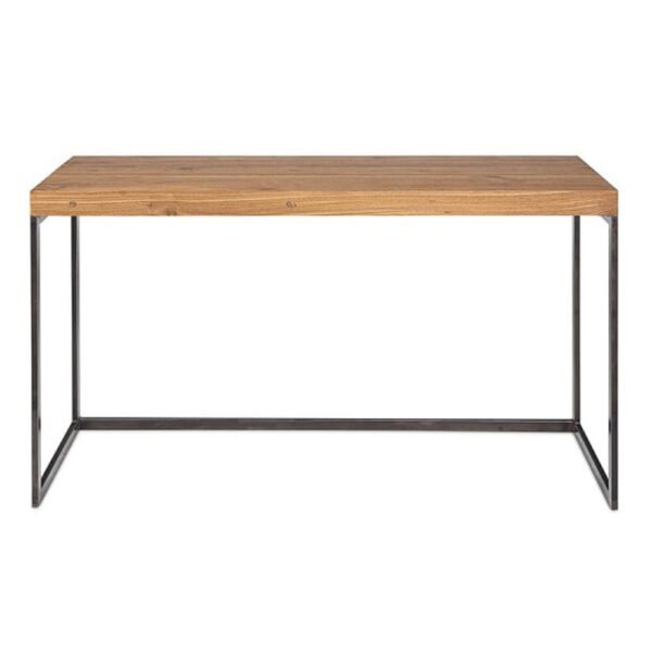 console table with solid slab top