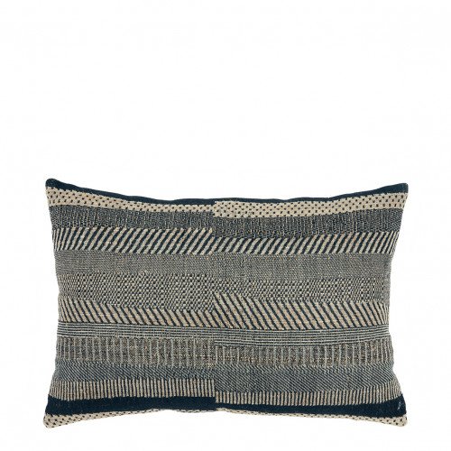 Black and Beige Striped Patterns Cushion - Amare - soft furnishings - cushions - Oliveira Algarve