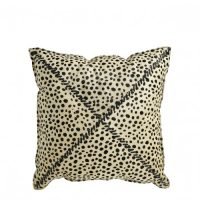 Beige and Black Leopard Print Cushion - Khari - soft furnishings - cushions - Oliveira Algarve