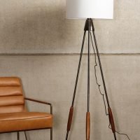3 Foot Floor Lamp with White Shade by Oliveira Algarve