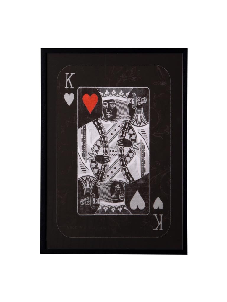Black frame King of hearts by Oliveira Algarve