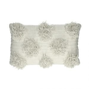 Fluffy White Blotches Cushion - Jonz - soft furnishings - cushions - Oliveira Algarve