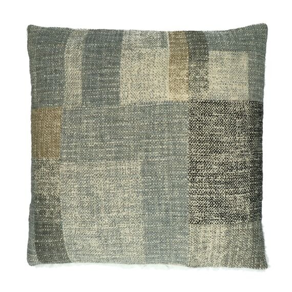 Grey Squares Soft Cushion - Toudou - soft furnishings - cushions - Oliveira Algarve