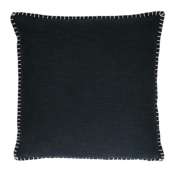 Black Cushion with White Couture - Vinco - soft furnishings - cushions - Oliveira Algarve